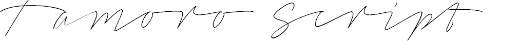 Preview image for Tamoro Script Personal Use Only