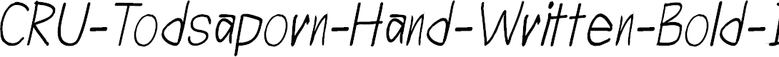 Preview image for CRU-Todsaporn-Hand-Written-Bold-Italic