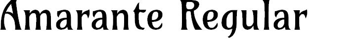 Preview image for Amarante Regular