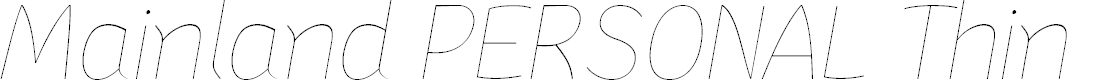 Preview image for Mainland PERSONAL Thin Italic