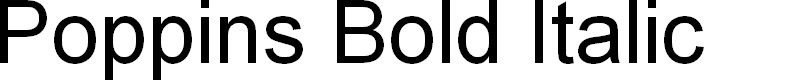 Preview image for Poppins Bold Italic