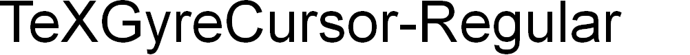 Preview image for TeXGyreCursor-Regular