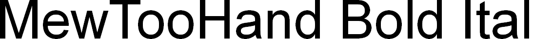 Preview image for MewTooHand Bold Italic
