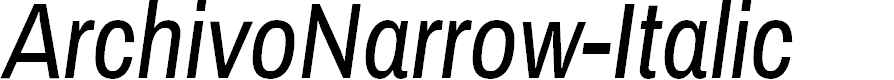 Preview image for ArchivoNarrow-Italic