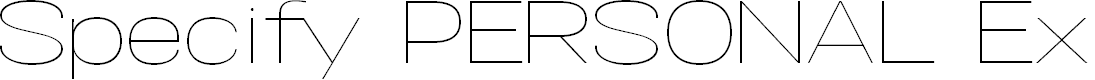 Preview image for Specify PERSONAL Expanded Thin