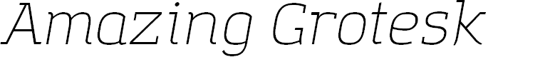 Preview image for Amazing Grotesk Light Italic