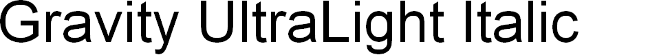 Preview image for Gravity UltraLight Italic