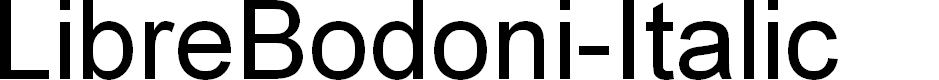 Preview image for LibreBodoni-Italic