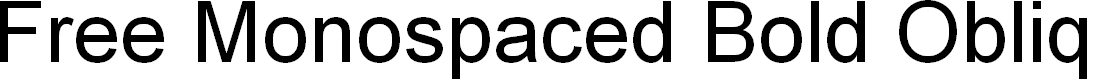 Preview image for Free Monospaced Bold Oblique