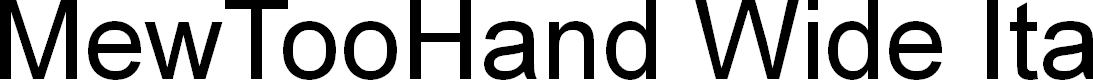 Preview image for MewTooHand Wide Italic