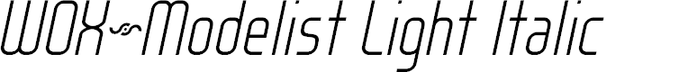 Preview image for WOX~Modelist Light Italic Demo