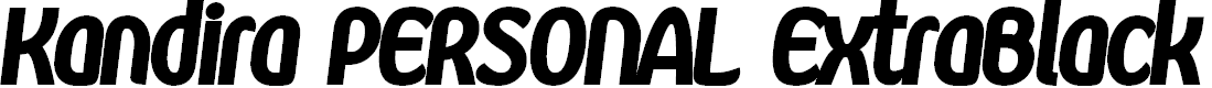 Preview image for Kandira PERSONAL ExtraBlack Italic