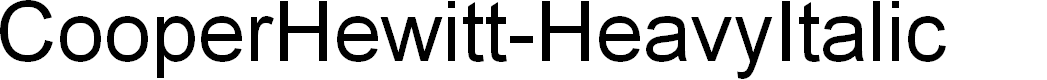 Preview image for CooperHewitt-HeavyItalic