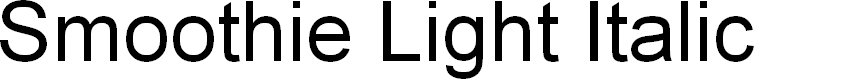 Preview image for Smoothie Light Italic