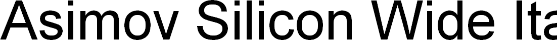 Preview image for Asimov Silicon Wide Italic