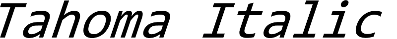 Preview image for Tahoma Italic