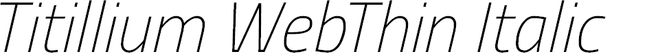 Preview image for Titillium WebThin Italic