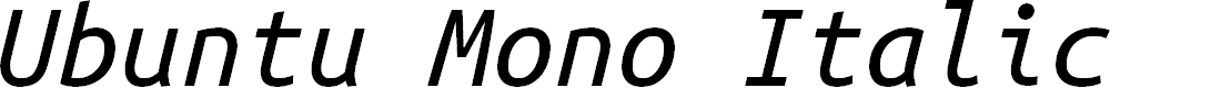 Preview image for Ubuntu Mono Italic