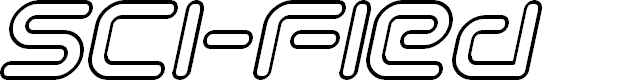 Preview image for Sci Fied Outline Italic