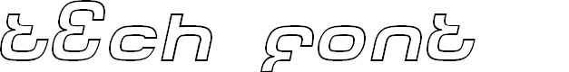 Preview image for Tech Font Outline Italic