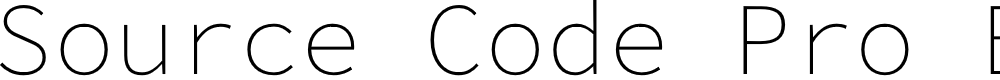 Preview image for Source Code Pro ExtraLight