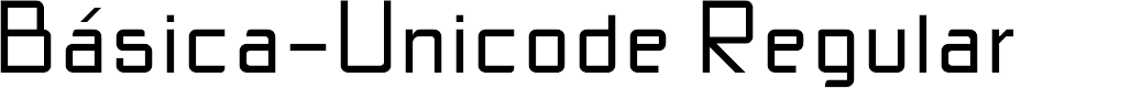 Preview image for Básica-Unicode Regular