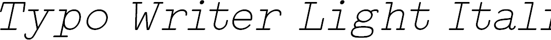 Preview image for Typo Writer Light Demo Italic