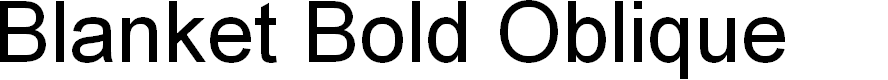 Preview image for Blanket Bold Oblique