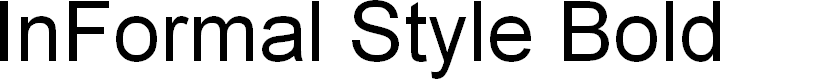 Preview image for InFormal Style Bold