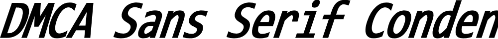 Preview image for DMCA Sans Serif Condensed Semibold Italic