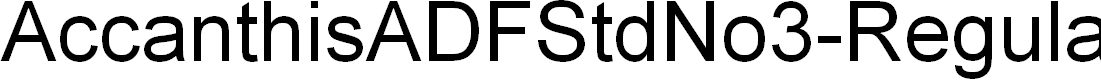 Preview image for AccanthisADFStdNo3-Regular