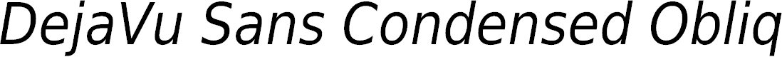 Preview image for DejaVu Sans Condensed Oblique