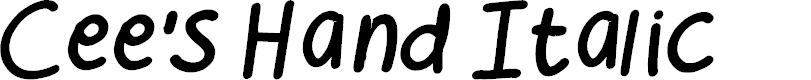 Preview image for Cee's Hand Italic