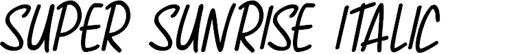 Preview image for Super Sunrise Italic