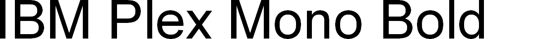 Preview image for IBM Plex Mono Bold