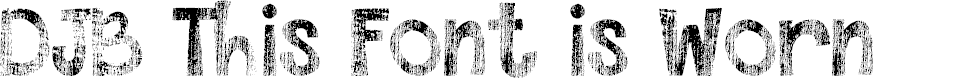Preview image for DJB This Font is Worn