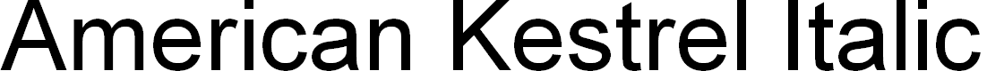Preview image for American Kestrel Italic