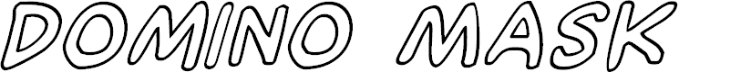 Preview image for Domino Mask Outline Italic