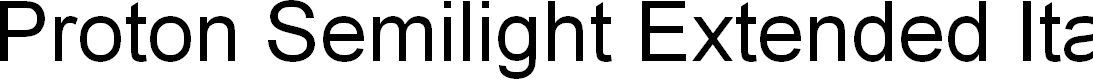 Preview image for Proton Semilight Extended Italic