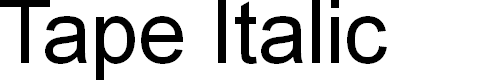 Preview image for Tape Italic