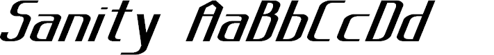 Preview image for Sanity Wide Bold Italic