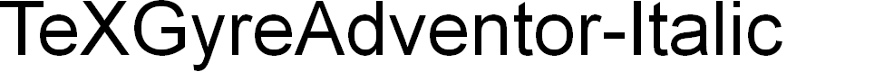 Preview image for TeXGyreAdventor-Italic