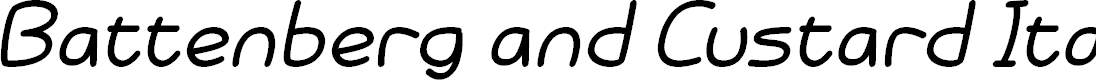 Preview image for Battenberg and Custard Italic