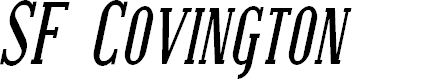 Preview image for SF Covington SC Cond Bold Italic