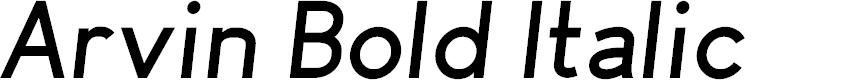 Preview image for Arvin Bold Italic