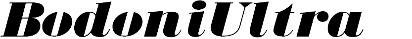 Preview image for BodoniUltraFLF-Italic