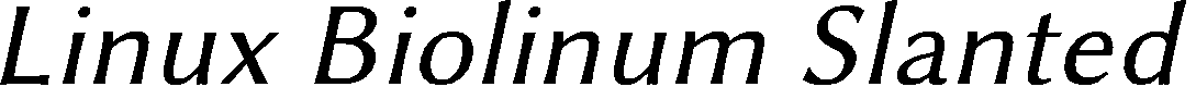Preview image for Linux Biolinum Slanted