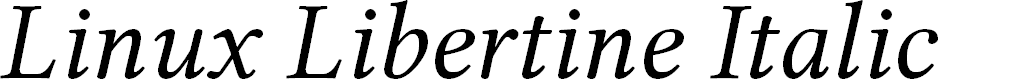 Preview image for Linux Libertine Italic
