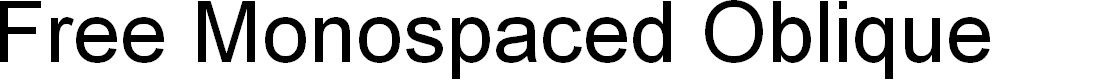 Preview image for Free Monospaced Oblique