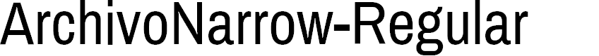 Preview image for ArchivoNarrow-Regular